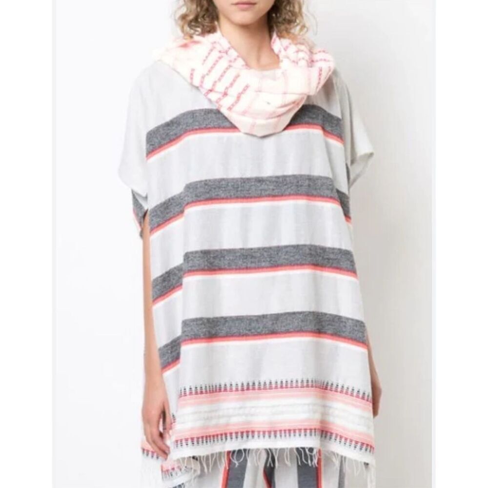 Lemlem by Liya Kebede Gauze Swim Cover Up/poncho Size Small Fringe Hem New